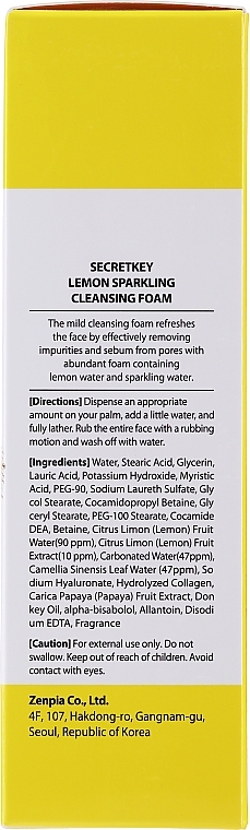 Cleansing Lemon Foam - Secret Key Lemon Sparkling Cleansing Foam — photo N3