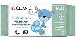 Baby Wipes, 50 pcs - Cleanic Eco Baby Probiotical — photo N1