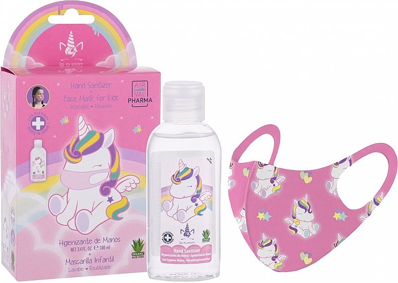 Set - Air-Val International Eau My Unicorn Antibacterial Set (sanitizer/100ml + f/mask/1pcs) — photo N2