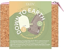 Set - Glov Down to Earth Set (makeup/remover/1szt + peeling/mitt/1szt + bag/1szt) — photo N1