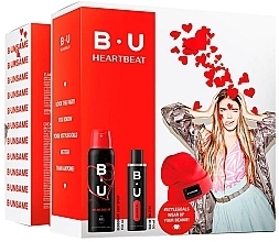 Fragrances, Perfumes, Cosmetics B.U. Heartbeat - Set (edt/50 ml + deo/150 ml + beanie)