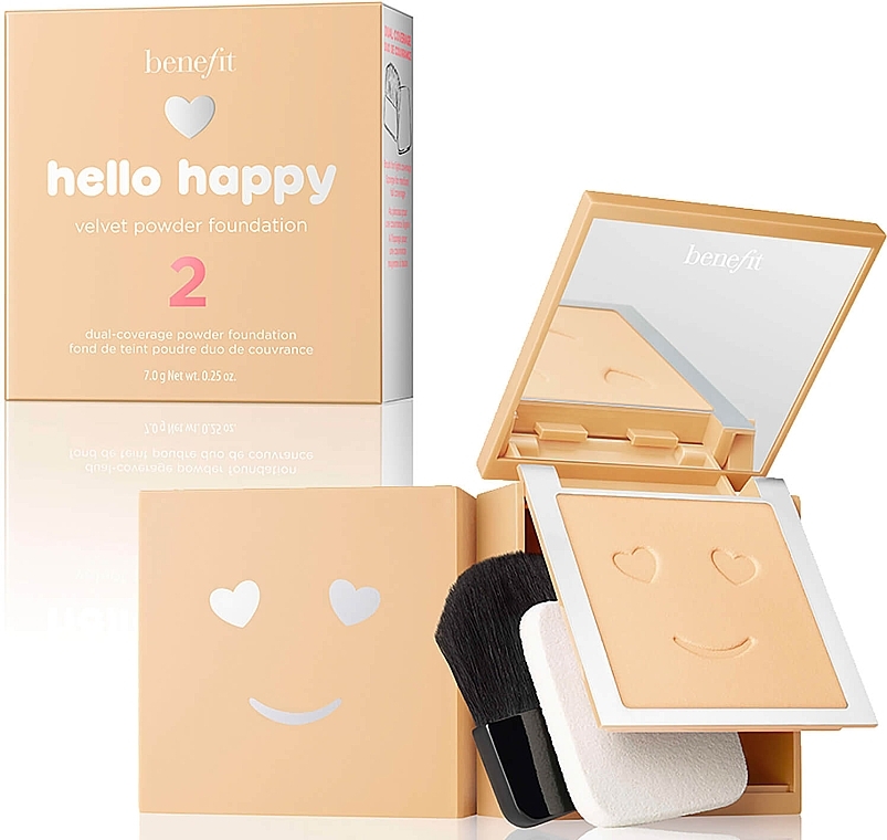 Powder Foundation - Benefit Hello Happy Velvet Powder Foundation — photo N1