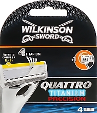 Fragrances, Perfumes, Cosmetics Razor Cartridge, 4 pcs. - Wilkinson Sword Quattro Titanium Precision