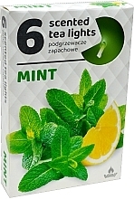 Fragrances, Perfumes, Cosmetics Mint Tealights, 6 pcs - Admit Scented Tea Light Mint