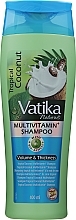 Volumizing Shampoo with Tropical Coconut - Dabur Vatika Tropical Coconut Multivitamin Shampoo — photo N1