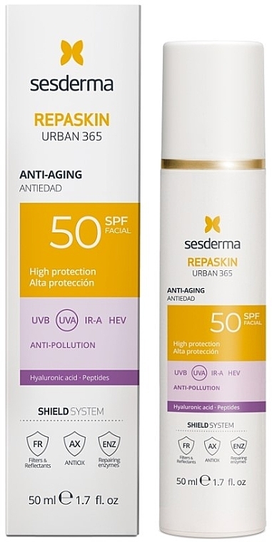 Anti-Aging Face Sunscreen - Sesderma Repaskin Urban 365 Anti-aging Spf50 — photo N1