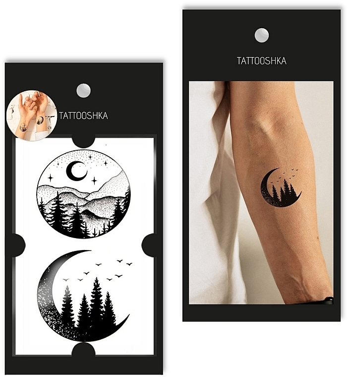 Temporary Tattoo "Under the Starry Sky" - Tattooshka — photo N1