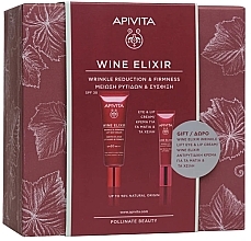 Fragrances, Perfumes, Cosmetics Set - Apivita Wine Elixir Wrinkle Reduction & Firmness Gift Set (lip/eye/cr/15ml + cr/40ml)