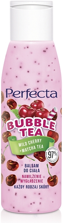 Wild Cherry + Matcha Tea Body Lotion - Perfecta Bubble Tea Wild Cherry + Matcha Tea Body Lotion MINI — photo N1