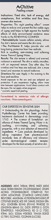 Night Peeling Cream for Radiance - Avene A-Oxitive Night Peeling Cream — photo N3