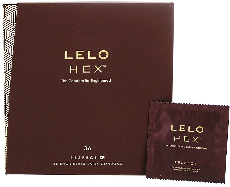 Condoms, 36 pcs - Lelo HEX Respect XL — photo N1