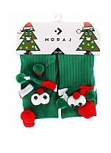 Christmas Socks with Handles, SLS250-013, green - Moraj — photo N1