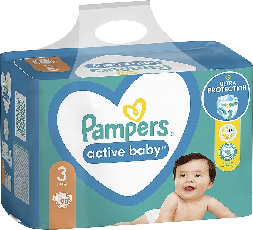 Diapers 'Active Baby' 3 (6-10 kg), 90 pcs - Pampers — photo N10