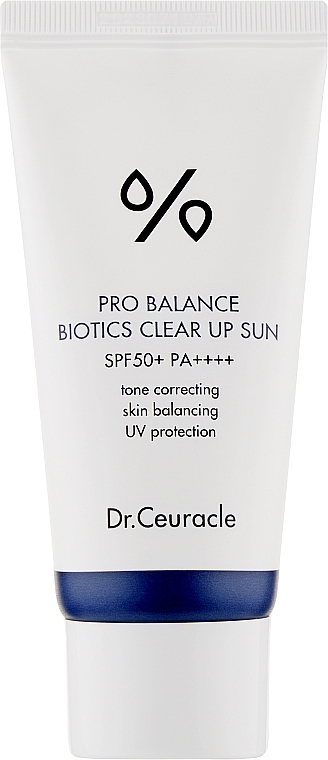 Sunscreen Lightening Cream with Probiotics - Dr.Ceuracle Pro Balance Biotics Clear Up Sun SPF50+ — photo N1