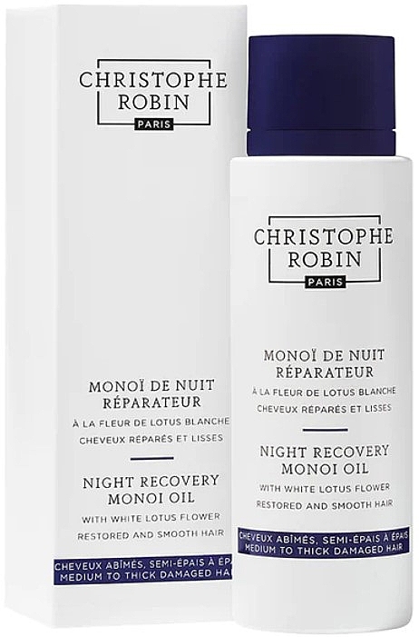 Night Recovery Monoi Oil with White Lotus Blossom - Christophe Robin Night Recovery Monoi Oil With White Lotus Flower — photo N2