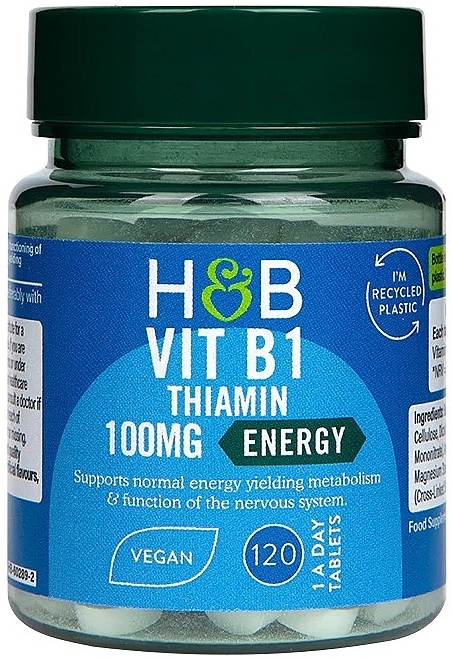 Food Supplement "Vitamin B1" - Holland & Barrett Vitamin B1 100mg — photo N10