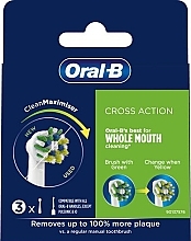 Fragrances, Perfumes, Cosmetics Replaceable Electric Toothbrush Head, 3 pieces - Oral-B Cross Action Clean Maximiser Best For Whole Mouth