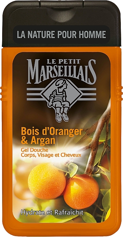 Shower Gel "Orange Tree and Argan" - Le Petit Marseillais Men Body and Hair — photo N1