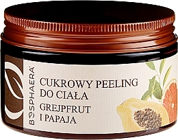 Fragrances, Perfumes, Cosmetics Body Sugar Peeling "Grapefruit and Papaya" - Bosphaera