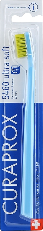 Toothbrush, soft, blue and green bristles - Curaprox CS 5460 Ultrasoft — photo N1