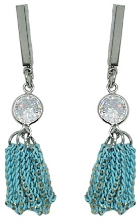 Women Earrings, blue chains - Lolita Accessories — photo N1