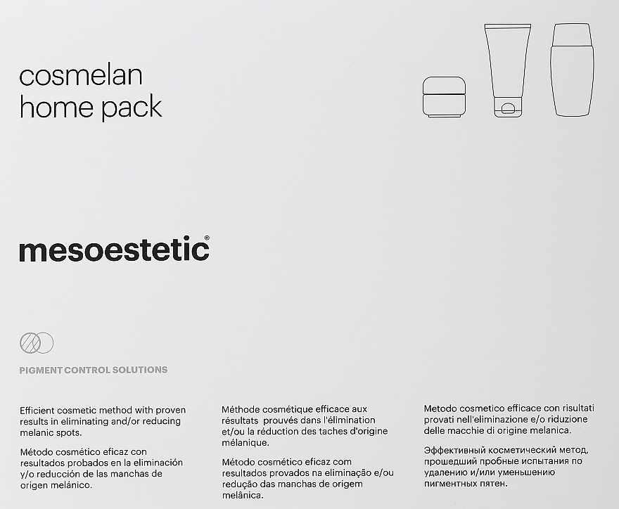 Set - Mesoestetic Cosmelan Home Pack (f/cr/30g + sunscreen/50ml + f/balm/50ml) — photo N2