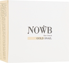 Fragrances, Perfumes, Cosmetics Hydrogel Eye Patch with Colloidal Gold - Nowb Eye Patch Gold Snail