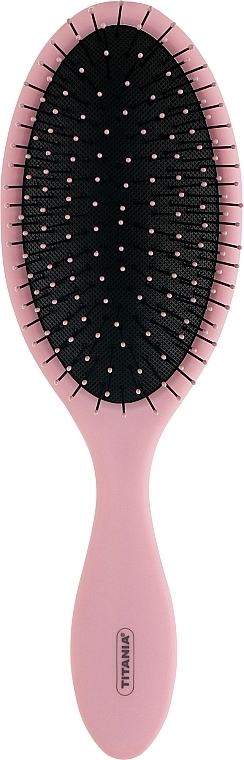 Massage Brush for Wet Hair, light pink - Titania — photo N1