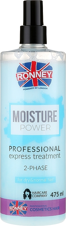 2-Phase Moisturizing Mist for Dry & Normal Hair - Ronney Moisture Power Professional Express Treatment 2-Phase — photo N1