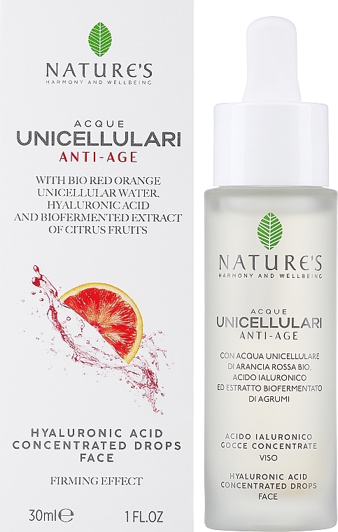 Concentrated Drops with Hyaluronic Acid - Nature's Acque Unicellulari Anti Aging Hyaluronic Acid Drops — photo N1