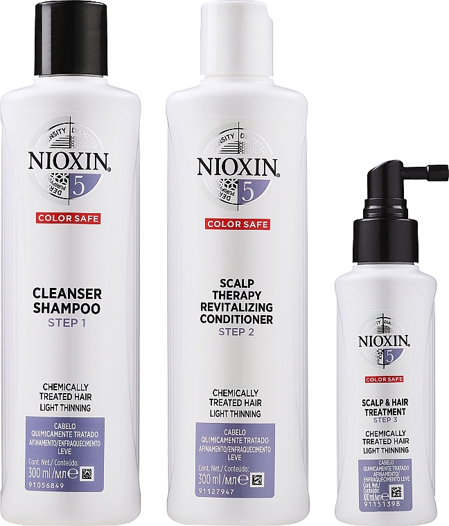 Set - Nioxin Thinning Hair System 5 Starter Kit (shm/300ml + cond/300ml + mask/100ml) — photo N2