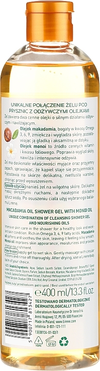 Nourishing Shower Gel with Macadamia & Monoi - Lirene Dermo Program Body Butter — photo N2