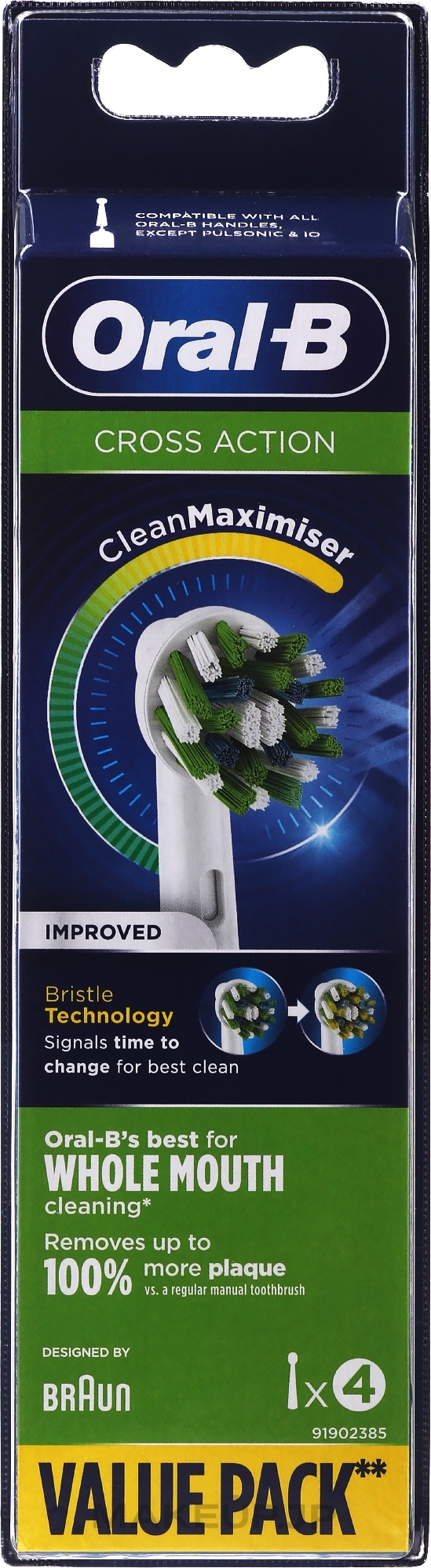 Electric Toothbrush Head, 4 pcs - Oral-B Cross Action — photo 4 szt.