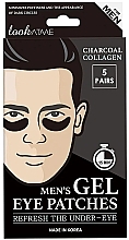 Fragrances, Perfumes, Cosmetics Men Gel Eye Patch 'Charcoal' - Look At Me Charcoal Men's Gel Eye Patches