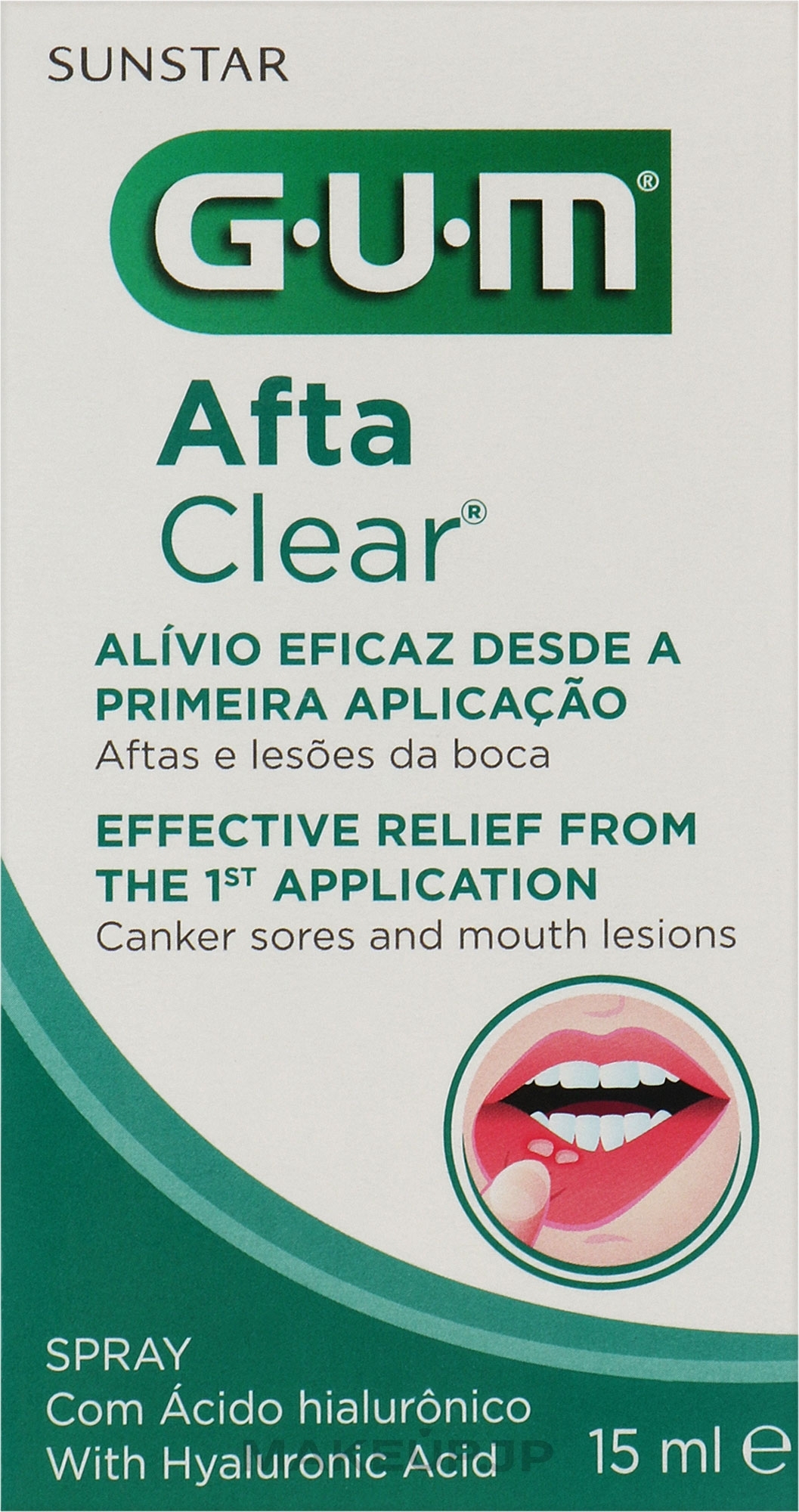 Healing Oral Spray for Injuries & Ulcers - G.U.M. AftaClear Spray — photo 15 ml