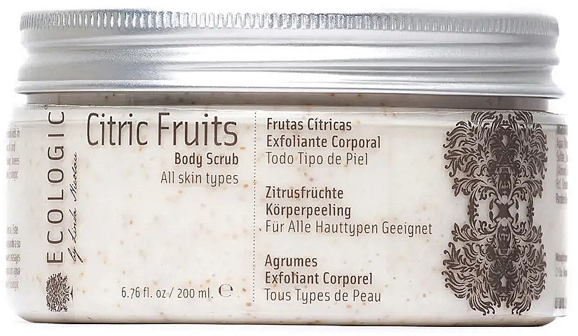 Sweet Orange & Olive Bone Body Scrub - Ecologic Cosmetics Citric Fruits Body Scrub — photo N1