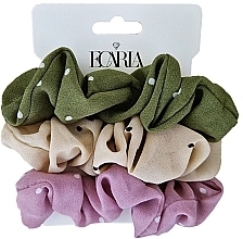 Fragrances, Perfumes, Cosmetics Scrunchie Set, 3 pcs, polka dot - Ecarla Scrunchie