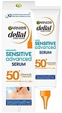 Fragrances, Perfumes, Cosmetics Sunscreen Body Serum - Garnier Delial Sensitive Advanced Serum SPF50+ Ceramide Protect