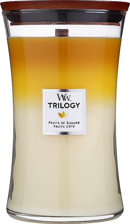 Scented Candle with Trio Scent - Woodwick Large Trilogy Fruits Of Summer — photo N1