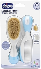 Baby Comb & Hair Brush, blue - Chicco Brush and Comb for Baby Blue — photo N1