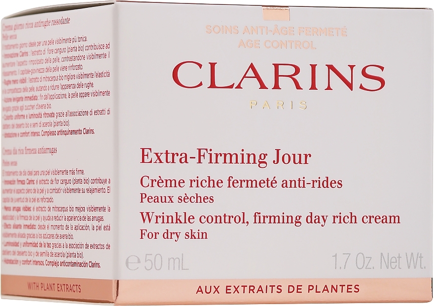 Day Face Cream - Clarins Extra-Firming Day Rich Cream For Dry Skin — photo N3