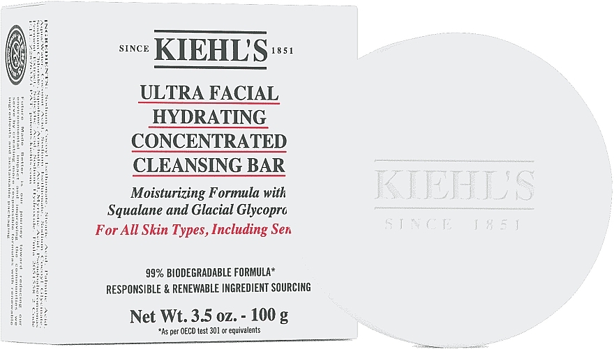 Soap - Kiehl Ultra Facial Hydrating Concentrated Cleansing Bar — photo N1