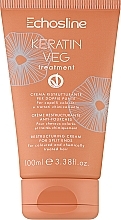 Anti-Split Ends Cream - Echosline Keratin Veg Treatment Restructuring Cream — photo N2