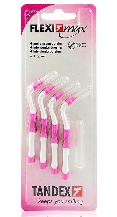 Interdental Brush, 0.4 mm, Pink - Tandex Flexi Max Coral — photo N2