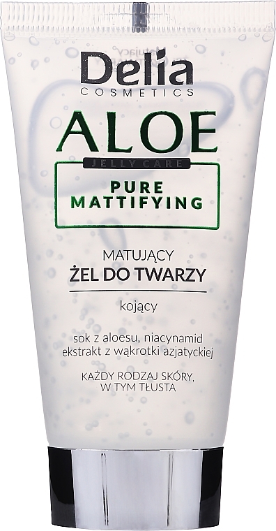 Aloe Mattifying Face Gel - Delia Cosmetics Aloe Jelly Care Pure Mattifying — photo N1