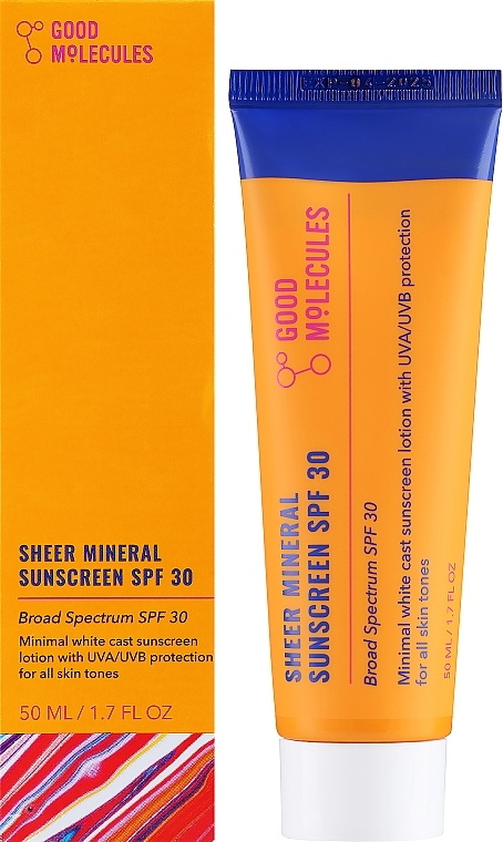 日焼け止め - Good Molecules Sheer Mineral Sunscreen SPF 30 — photo N1