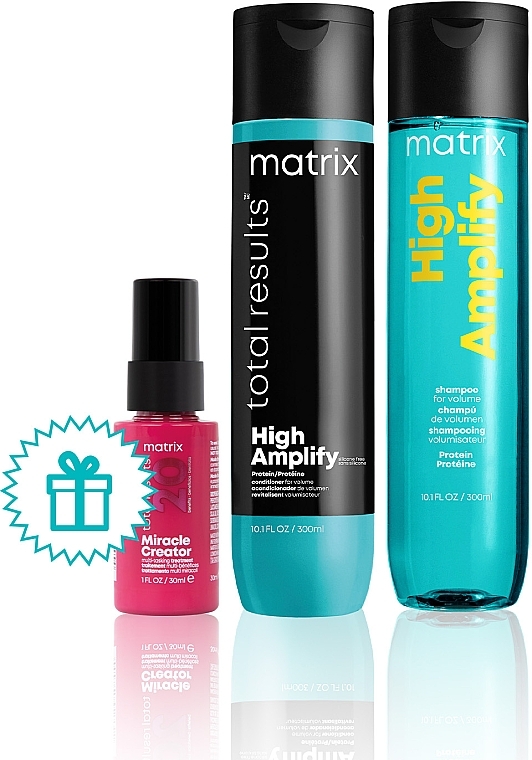 Set - Matrix High Amplify (shmp/300 ml + cond/300 ml + spray/30 ml) — photo N2