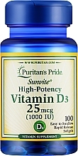 Fragrances, Perfumes, Cosmetics Vitamin D3 Supplement - Puritan's Pride Premium Sunvite High-Potency Vitamin D3 1000 IU