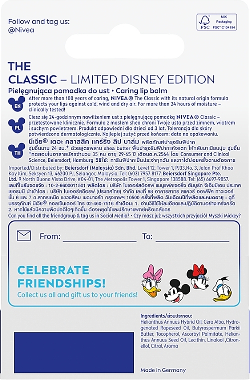 Lip Balm - NIVEA Mickey Mouse Disney Edition The Classic — photo N8