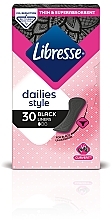 Panty Liners, 30 pcs - Libresse Dailies Style Normal Black — photo N2